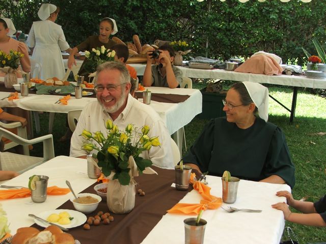 Bishop Merle and Sue at the missionary's Thanksgiving Dinner in Kisumu